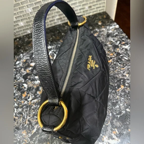 PRADA Tessuto Chevron Nylon Hobo Bag With COA - Picture 7 of 16